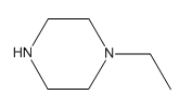 N-乙基哌嗪的分子结构式
